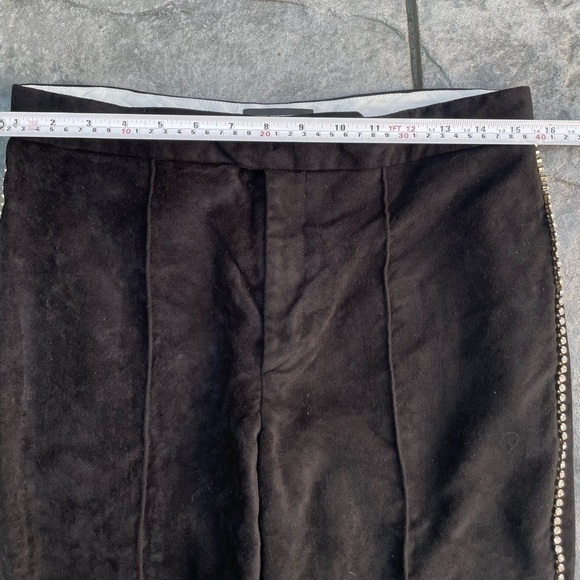 Isabel MARANT runaway Black Velvet PHILEA Swarovski Crystal Pants trousers - Picture 9 of 15